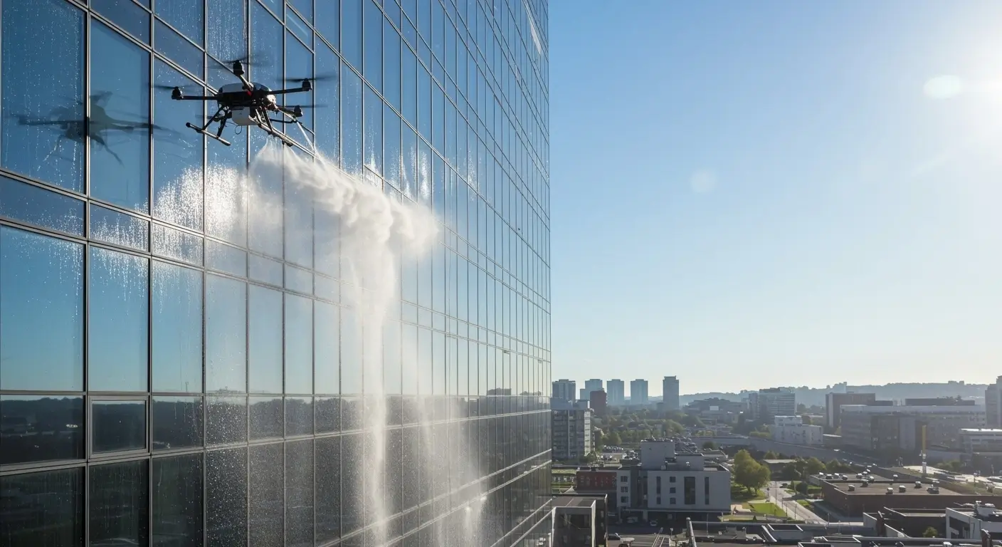 Dlaczego drony do mycia elewacji zmieniają branżę sprzątającą?